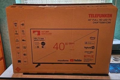 tv 40 full HD Telefunken neuwertig Farbe schwarz