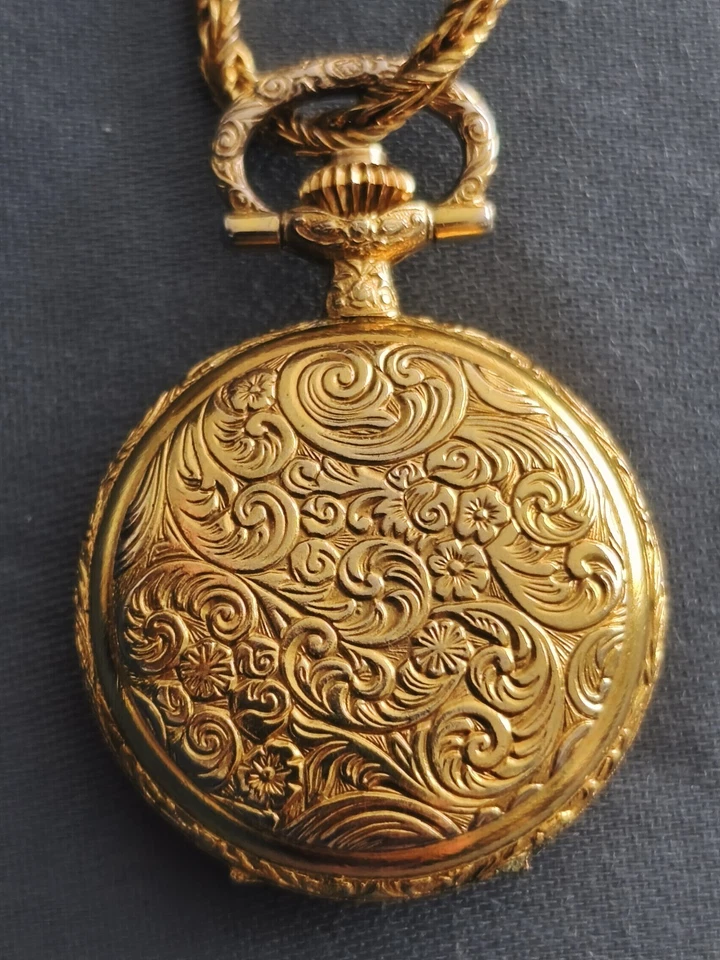 Emka Geneve SWISS Damenuhr mit Deckel Rosendekor - Bild 3 von 4