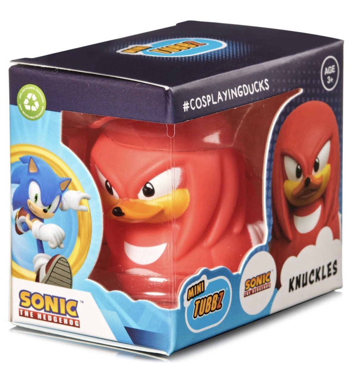 Mini TUBBZ Knuckles Collectible Rubber Duck Figure-Official Sonic The Hedgehog