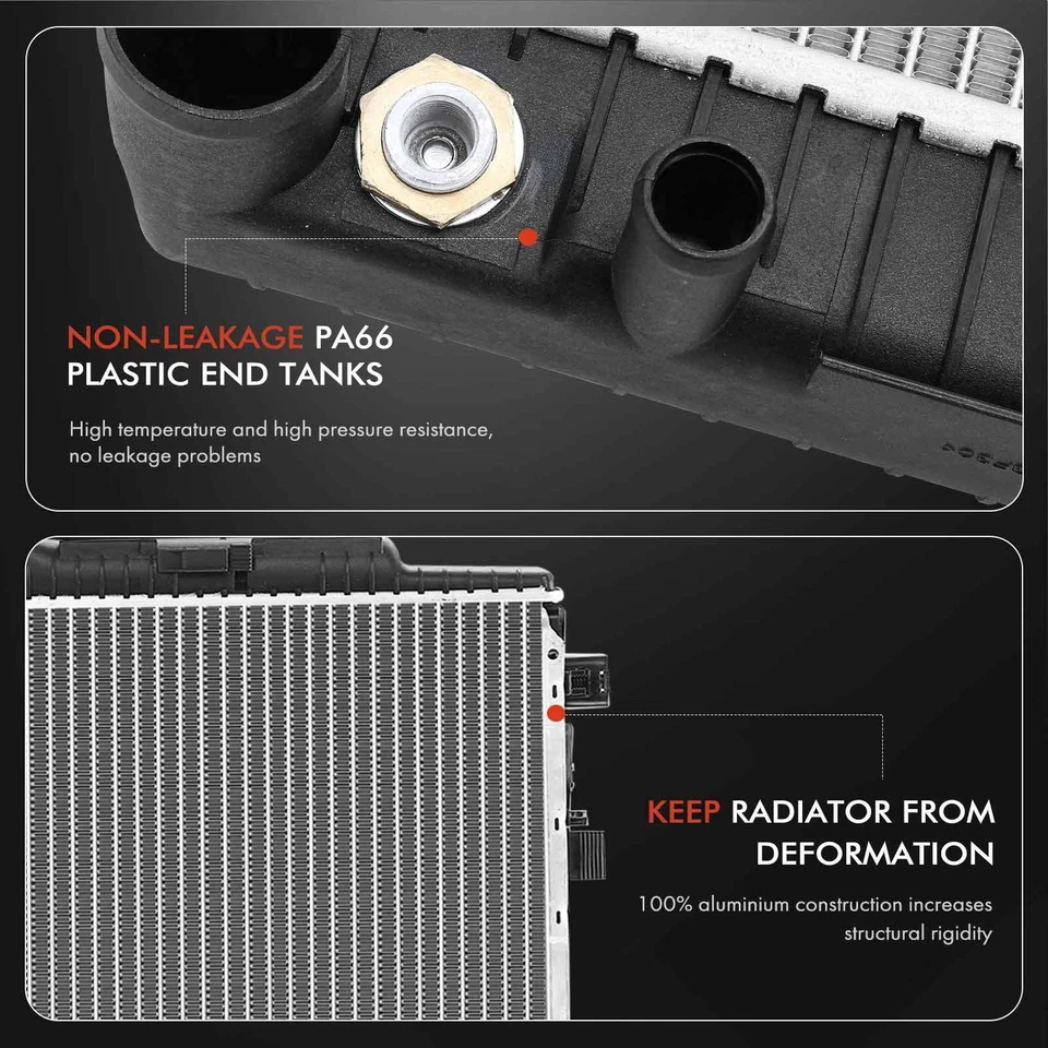 Kit de montaje de radiador y ventilador de refrigeración para Mercedes-Benz W140 400SE 400SEL 500SEC Foto 4 de 4