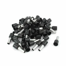 50 Pcs Insulated Ferrule Cord End Terminal Wire Connector Black E10-12 8AWG ✦KD