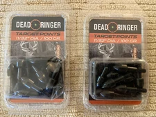2 Packs (12Tips/Pack) - Dead Ringer 11/32" Diameter - 100 Grain Target Points