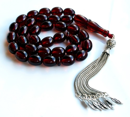 Old German misky Prayer Worry Beads Baga Subha Tasbih Tasbeeh - Picture 9 of 12