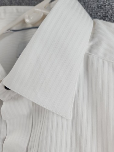 Eton Formal Satin Tuxedo Dress Shirt White Size 16 Classic Fit Soft Textured - Picture 7 of 21