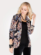 Artigiano Jacquard Knitted Jacket /blazer Uk Large Rrp £129 Td8 Zz 03