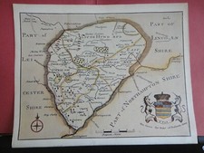 Rutland Replica of Map by Samuel Simpson, 1746 Antique Maps of Britain No.173