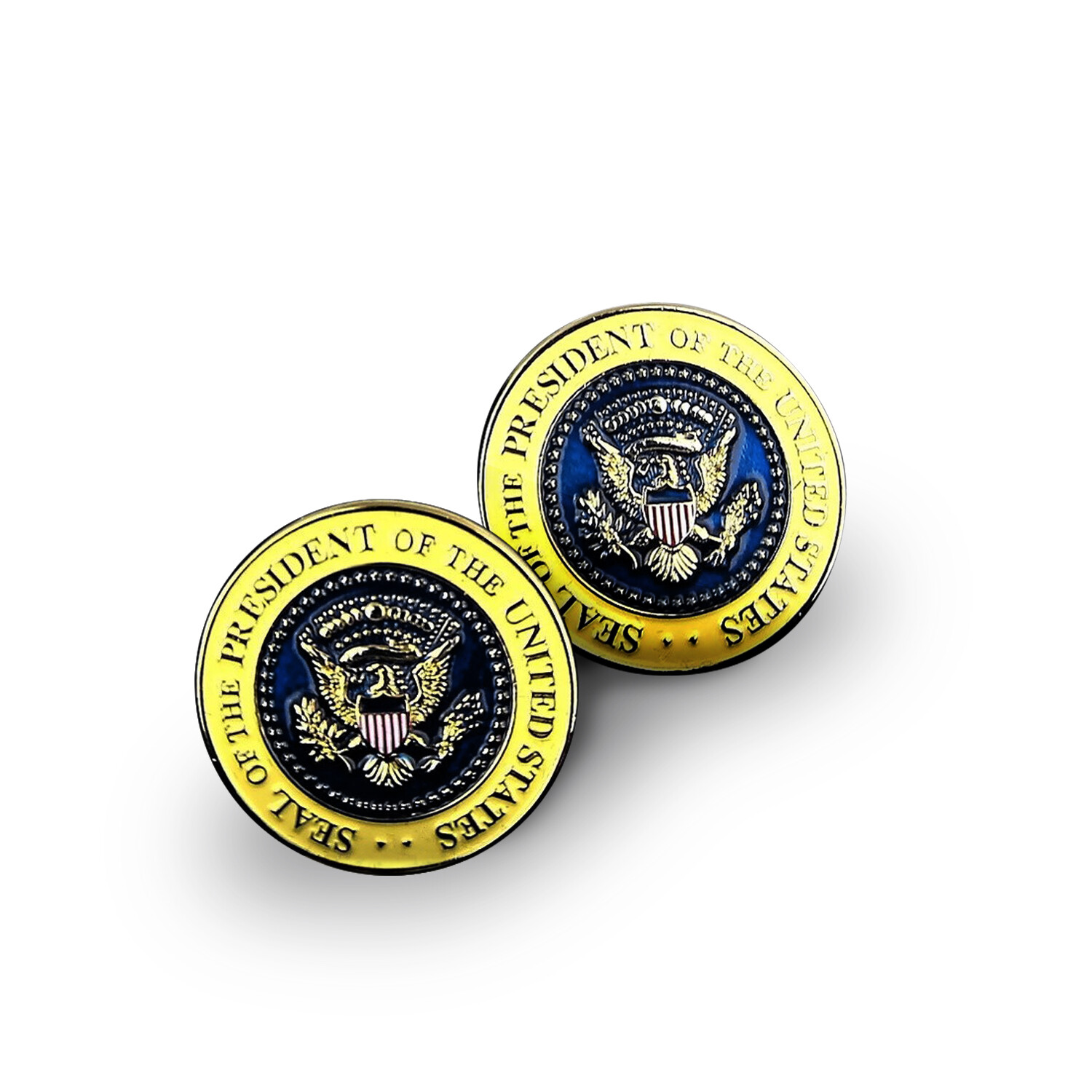 Donald Trump Golf Ball Marker and Clip - Two Ball Markers - With Signature on Ba