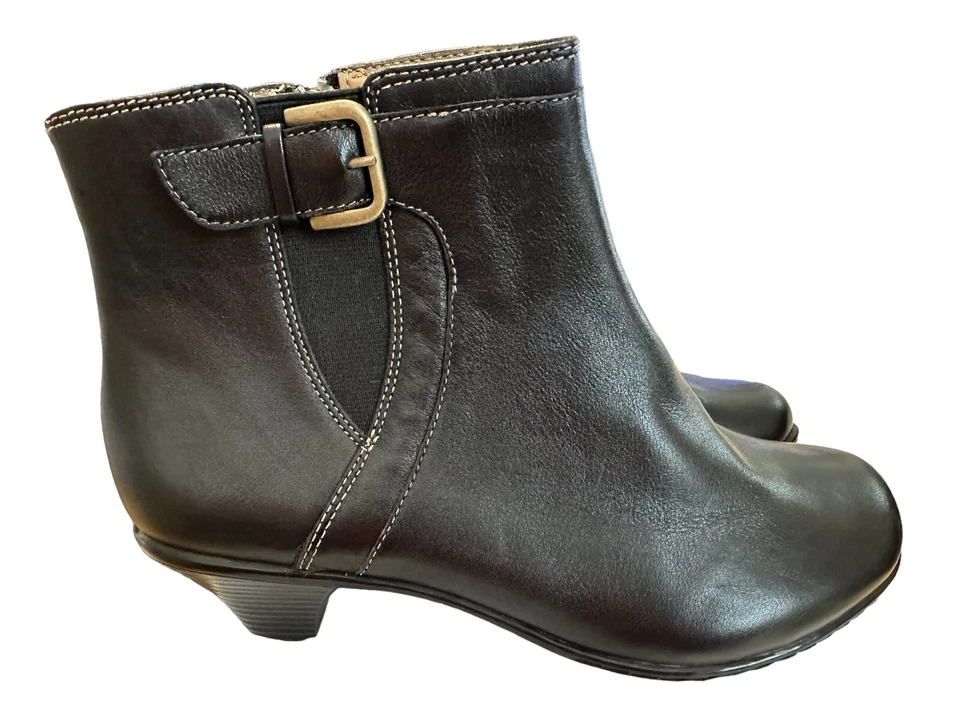 Softspots ботинок лодыжки загрузки молнии Chelsea черный женский размер 6WW стороны пряжки - Изображение 3 из 4