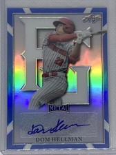 2021 LEAF PERFECT GAME METAL BLUE REFRACTOR DOM HELLMAN AUTO #22/30