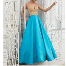 Mori Lee 42039 Beaded Bodice A-Line Dress