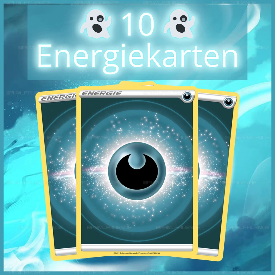 Pokemon Karten 🔋10 Stück 👻Finsternis Energie 🇩🇪Deutsch Energiekarten