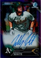 2016 Bowman Chrome #CPA-MW Mikey White Prospect Auto Purple Refractor #/250