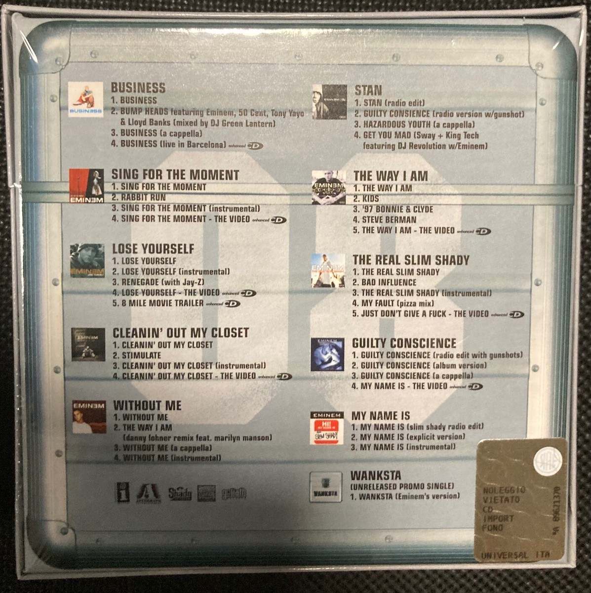 Eminem ‎– The Singles - 10 CDs+1 Promo+Poster BoxSet Ltd Ed