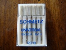 Schmetz Universal Sewing Machine Needles 1 pkg/5 Size 120/19 Heavy Duty NEW