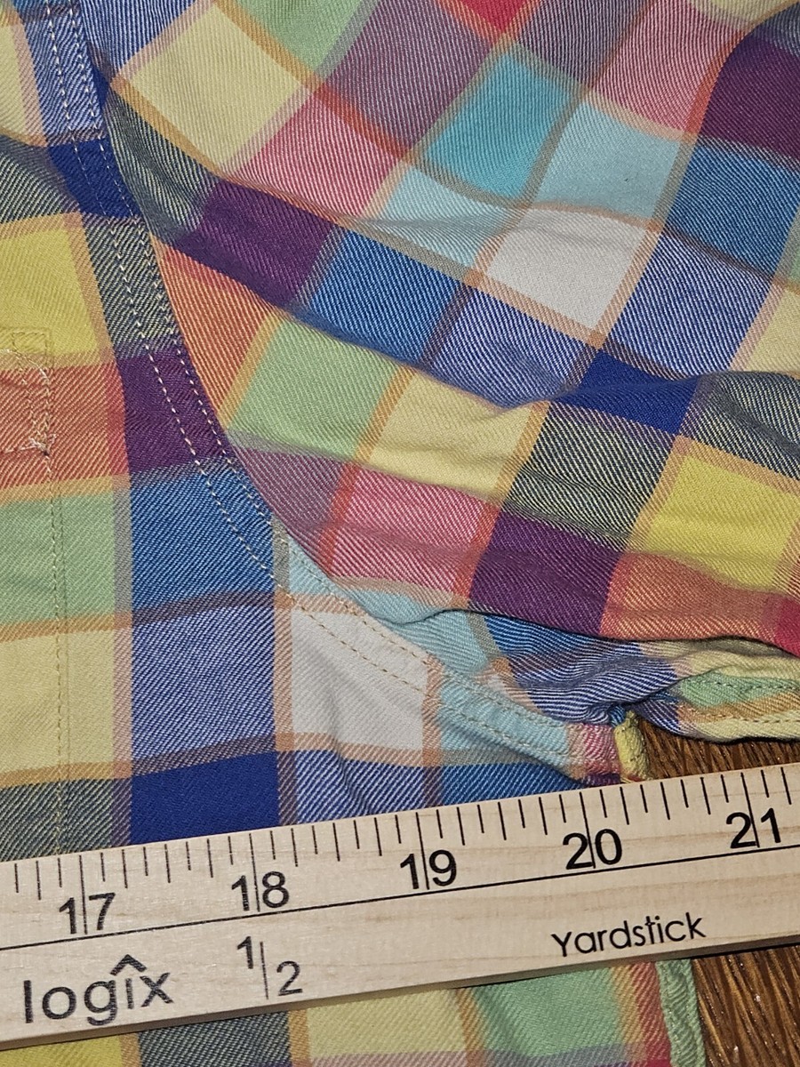 Jack Wills Fine Cotton Shirting MULTICOLORED CHECK Plaid Button Down Shirt M View 6