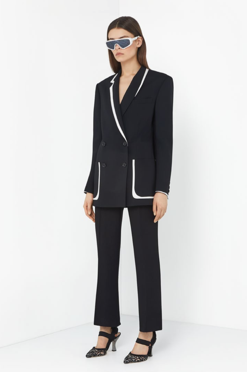 FENDI / JOSHUA VIDES/半袖ワンピース/XXS/コットン/BLK/FS7307 AC6E// 68724 auth FENDI x JOSHUA VIDES black 2020 CONTRAST TRIM Blazer