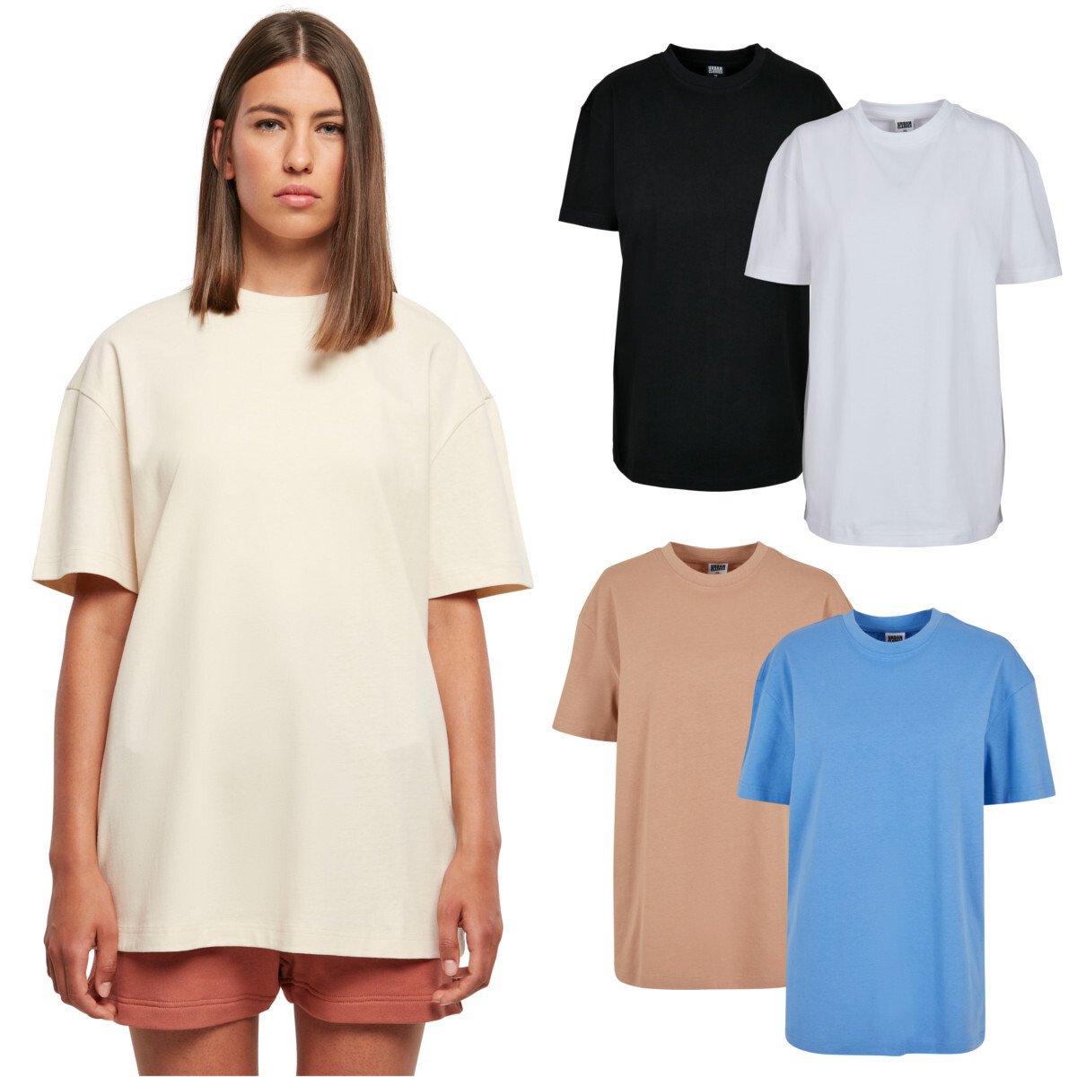 Mujeres Camiseta Talla Grande Boyfriend Top Extra Ancho Urbanclassics