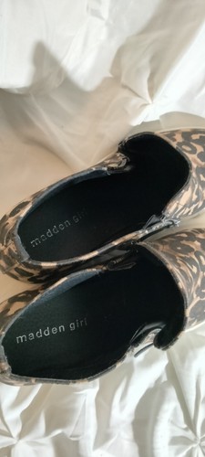 Ankle Bootie Shoes Sz 8M Animal Print Hidden Wedge Leopard Sneaker Madden Girl - Picture 8 of 8