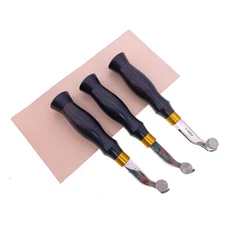 Quality Adjustable Creaser Press line Edge Ebony handle Leather Craft Tool DIY