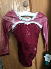 NWT Beautiful competition leotard Snowflake Designs - AS