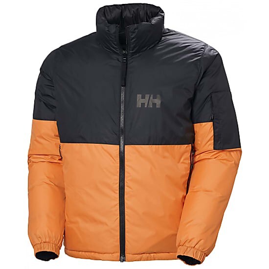 Chaqueta Helly Hansen Hombre Activo Reversible Puffer Abrigo Talla Mediana Negro Naranja