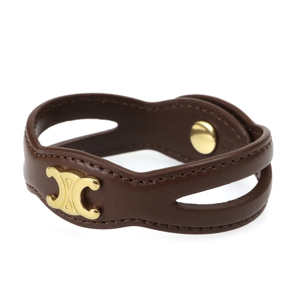 CELINE Bracciale Donna Pelle di Vitello e Finitura Oro Ottone 460SR3CBC 18GC