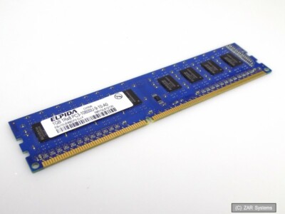 1GB Elpida EBJ10UE8BDF0-DJ-F 1333MHz PC3-10600U DDR-3 RAM Arbeitsspeicher Memory
