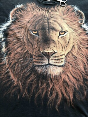 Vintage 1998 Liquid Blue Lion Safari Tie Dye All Over Print Tee