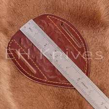 USA EDC Handmade Pancake Straight Fix Blade MultiTool  Leather Knife Sheath P8