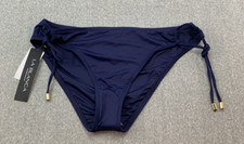 La Blanca Island Goddess Side Tie Hipster Swimsuit Bottom 10 Navy Blue Classic