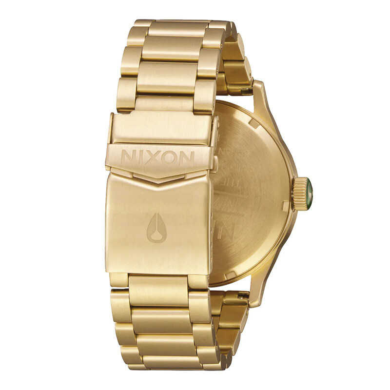 New Nixon Sentry SS A356-1919 Gold Green Stainless Steel Unisex