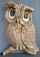 1967 Universal Stationary Corp Chicago Owl Wall Art MCM Atomic Ranch      C67