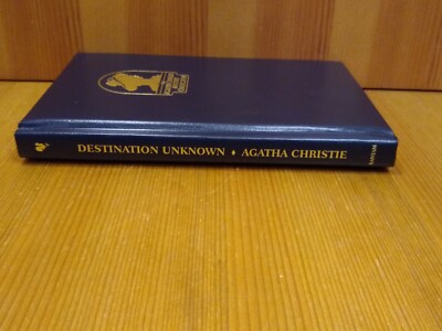 Agatha Christie Leatherette DESTINATION UNKNOWN Hardbound Book RARE 2000 - FAIR
