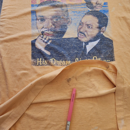 1987-1990 Martin Luther King His Dream lives on Vintage T-Shirt Gold XL - Picture 21 of 22