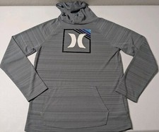 Hurley Hoodie Youth XL 13-15 Boys Gray Graphic Long Sleeve Lightweight