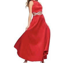 Xtraordinary Red Halter Gown