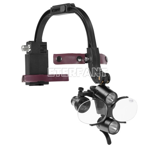 ETERFANT 3,5X Dental Chirurgisches Stirnband Binokular Lupen 5W LED Stirnlicht 2 LEDs - Bild 15 von 23