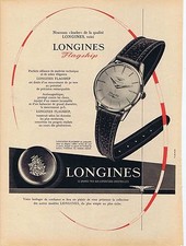 ADVERTISING ADVERTISING 035 1957 LONGINES flagship watch