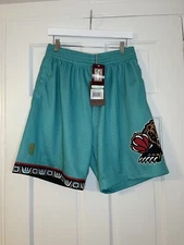 Mitchell & Ness Teal NBA Vancouver Grizzlies 96-97 Road Swingman Shorts Large 
