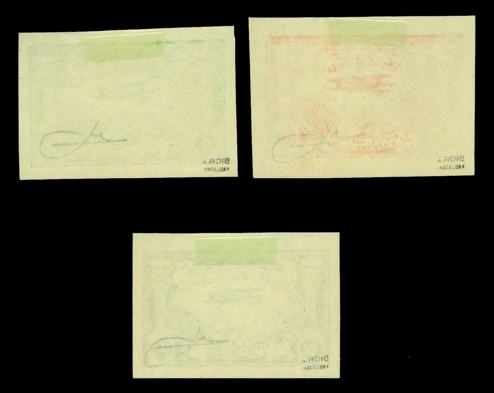 AFGHANISTAN 1948 AIRMAIL Plane over Kabul Scott C4-C6 IMPERFORATE SET mint MH R - Image 2 of 2