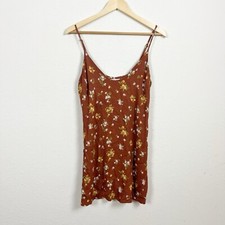 Reformation Ventura Brown Floral Mini Dress Size Small