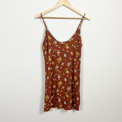 reformation brown floral dress Reformation Ventura Brown Floral Mini Dress Size Small
