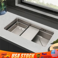 29.9"x16.9"x8.5" Stainless Steel Single Bowl Undermount Kitchen Sink Basin