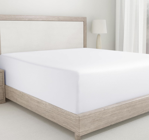 Queen Fitted Sheet Only - 100% Cotton 400 Thread Count Sateen, Deep Pocket Fitte - Picture 10 of 12