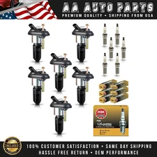 6 Ignition Coil & 6 NGK Platinum Spark Plug for Chevy Trailblazer 2002-2005 4.2L