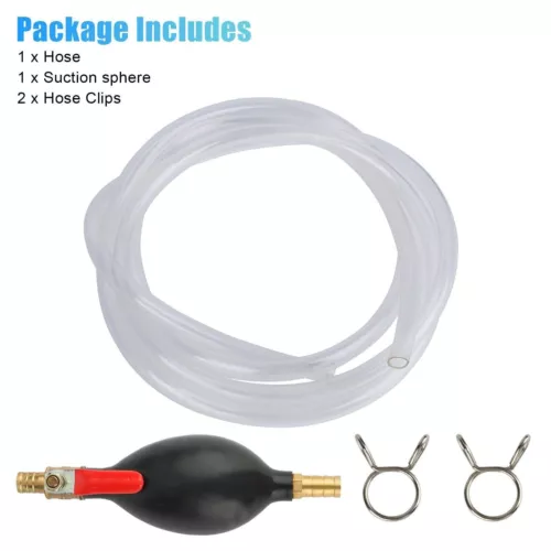 Gas Transfer Siphon Pumpe Benzin Siphone Schlauch Öl Wasser Kraftstoff Transfer Handpumpe - Bild 3 von 10