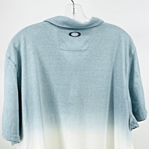 Oakley Golf Polo Shirt Men's Short Sleeve Golf Gradient Ombre 2xl/TTG GRAY WHITE - Picture 3 of 8