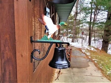 Metal-Aluminum Duck Welcome Hanging Dinner Bell