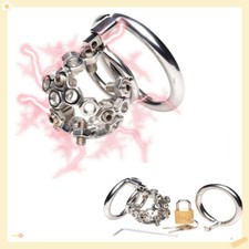 Men Stainless Steel Metal Chastity Cage Locks Rings Chastity Device Restrain