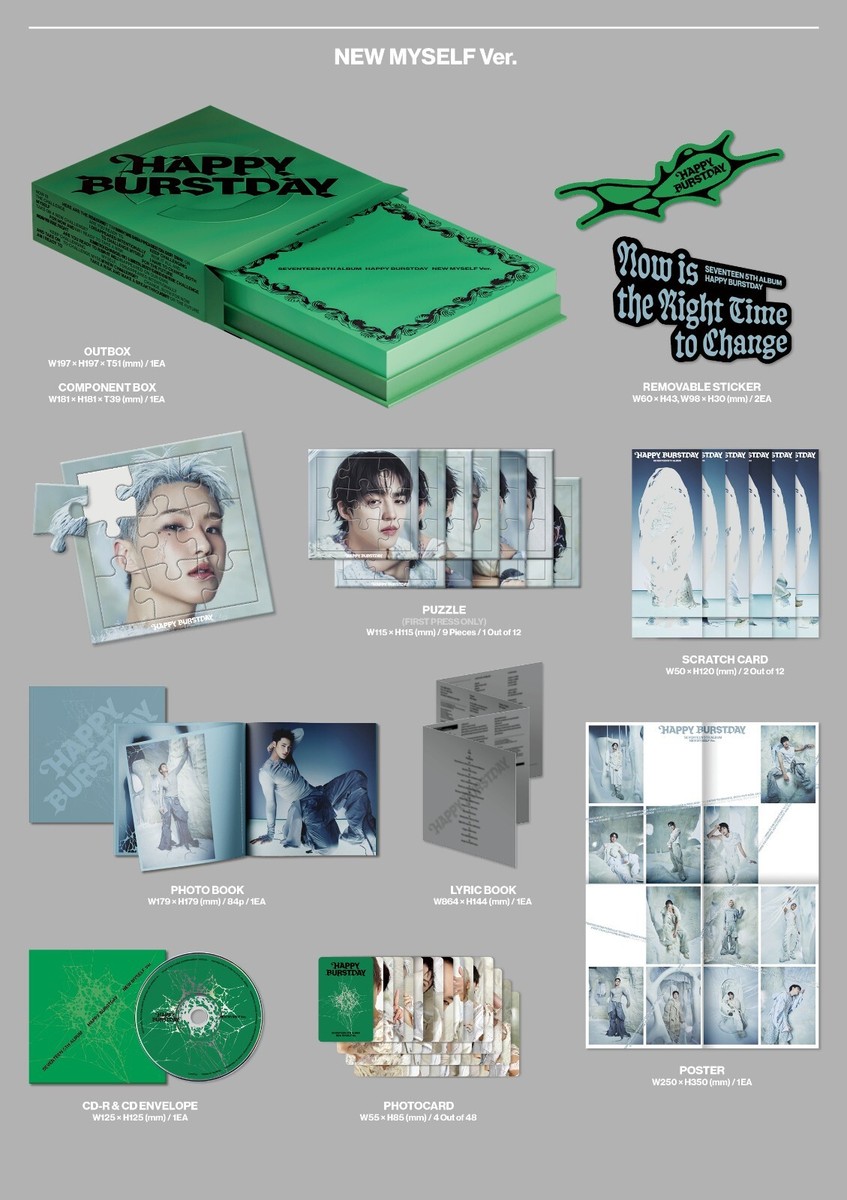 SEVENTEEN 5th Album HAPPY BURSTDAY Random Ver CD+P.Book+P.Card+F